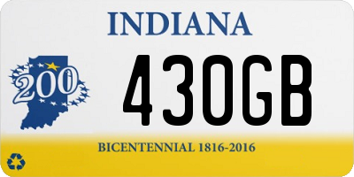 IN license plate 430GB