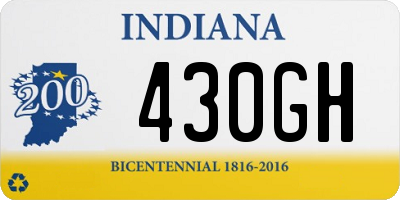 IN license plate 430GH