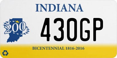 IN license plate 430GP