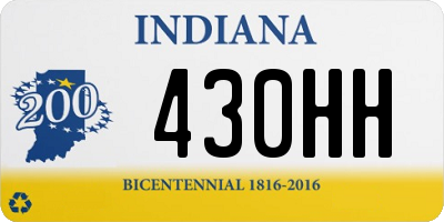 IN license plate 430HH