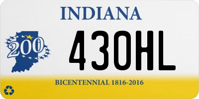 IN license plate 430HL