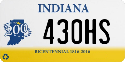 IN license plate 430HS