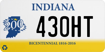 IN license plate 430HT