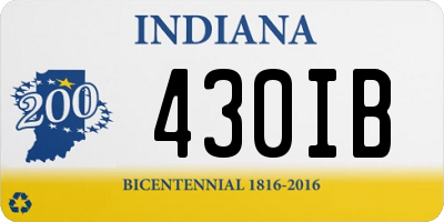 IN license plate 430IB