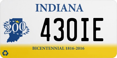 IN license plate 430IE