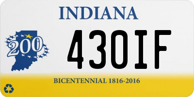 IN license plate 430IF