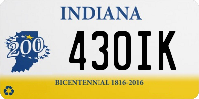 IN license plate 430IK