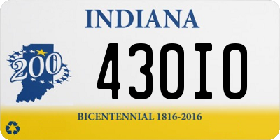 IN license plate 430IO