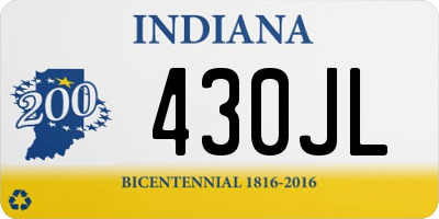 IN license plate 430JL