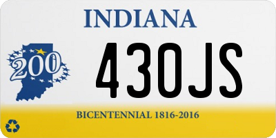 IN license plate 430JS