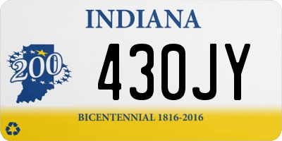 IN license plate 430JY