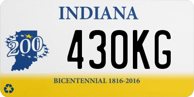 IN license plate 430KG