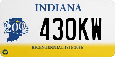 IN license plate 430KW