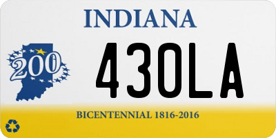 IN license plate 430LA