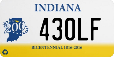 IN license plate 430LF