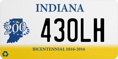 IN license plate 430LH