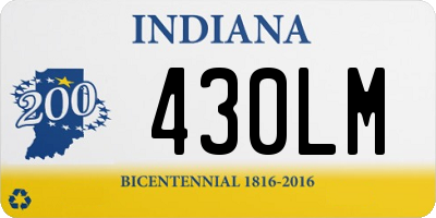 IN license plate 430LM