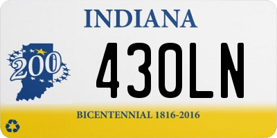 IN license plate 430LN