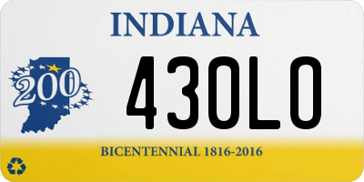 IN license plate 430LO