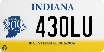 IN license plate 430LU