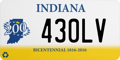 IN license plate 430LV