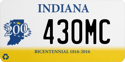 IN license plate 430MC