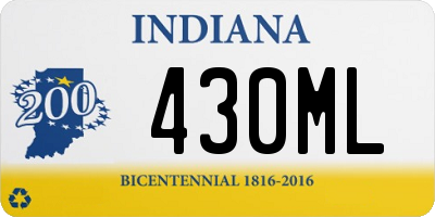 IN license plate 430ML