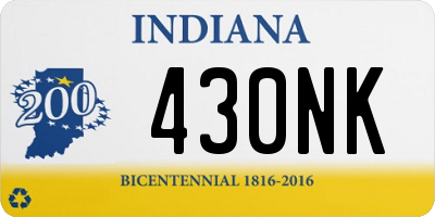 IN license plate 430NK