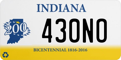 IN license plate 430NO