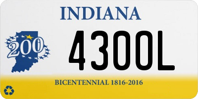 IN license plate 430OL