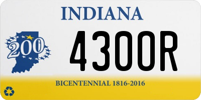 IN license plate 430OR