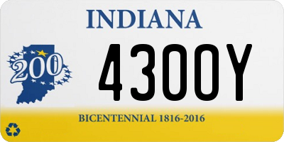 IN license plate 430OY