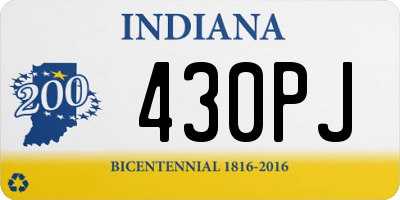 IN license plate 430PJ