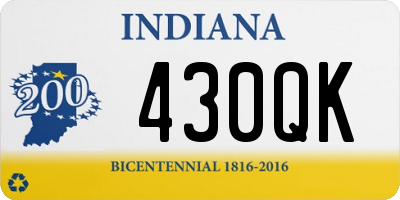 IN license plate 430QK