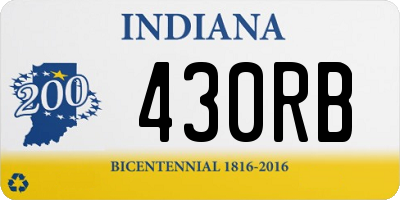 IN license plate 430RB