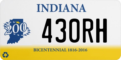 IN license plate 430RH