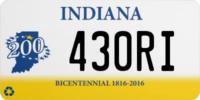 IN license plate 430RI