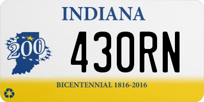 IN license plate 430RN