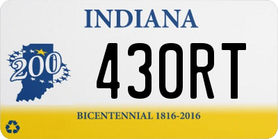 IN license plate 430RT