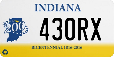 IN license plate 430RX