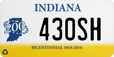 IN license plate 430SH