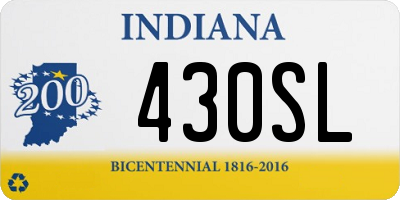 IN license plate 430SL