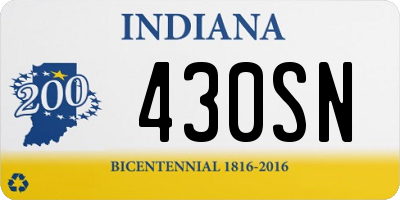 IN license plate 430SN