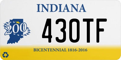 IN license plate 430TF