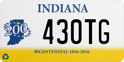 IN license plate 430TG