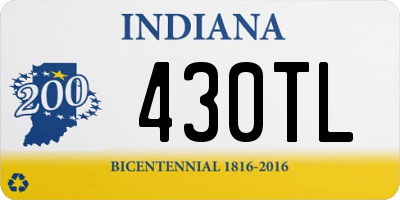 IN license plate 430TL