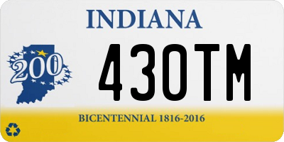 IN license plate 430TM