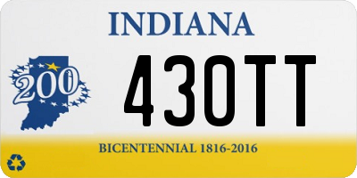 IN license plate 430TT