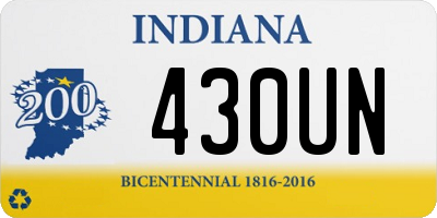 IN license plate 430UN