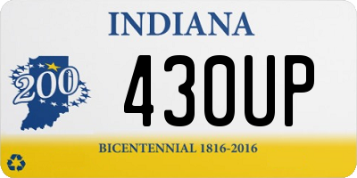 IN license plate 430UP